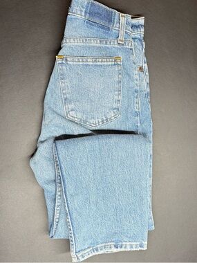 Abercrombie & Fitch Light Blue Ultra High-Rise Straight Jeans